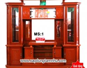 TỦ TIVI GỖ XOAN ĐÀO CAO CẤP 2M2 