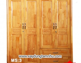 Tủ áo gỗ sồi 