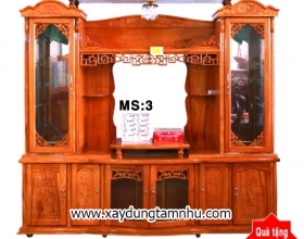 TỦ TIVI GÕ ĐỎ -BẰNG LĂNG 2M2
