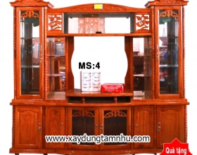 TỦ TIVI GÕ ĐỎ -BẰNG LĂNG 2M2