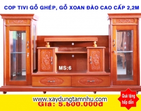 CÓP TIVI GỖ GHÉP PHỦ XOAN ĐÀO 2M2