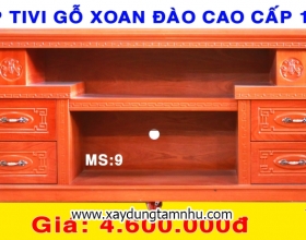 CÓP TIVI GỖ XOAN ĐÀO CAO CẤP 1M6