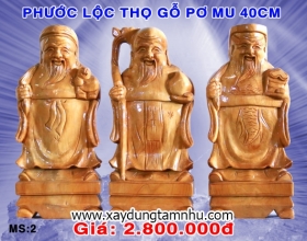 BỘ TƯỢNG PHƯỚC LỘC THỌ - PƠMU - 40CM BỘ TƯỢNG PHƯỚC LỘC THỌ - PƠMU - 40CM