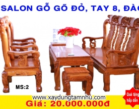BỘ SALON GÕ ĐỎ - 6 MÓN - TAY 8 - ĐÀO BỘ SALON GÕ ĐỎ - 6 MÓN - TAY 8 - ĐÀO