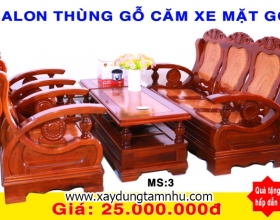 BỘ SALON CĂM XE MẶT GÕ ĐỎ - 5 MÓN - THÙNG BỘ SALON CĂM XE MẶT GÕ ĐỎ - 5 MÓN - THÙNG