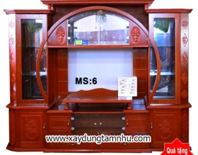 TỦ TIVI GỖ GHÉP PHỦ XOAN ĐÀO 2M4