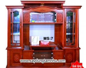 TỦ TIVI GỖ XOAN ĐÀO CAO CẤP 2M2 