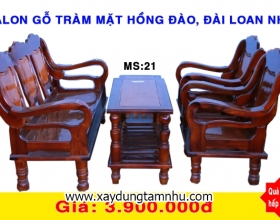 BỘ SALON GỖ TRÀM BÔNG VÀNG 5 MÓN  - ĐÀI LOAN NHỎ
