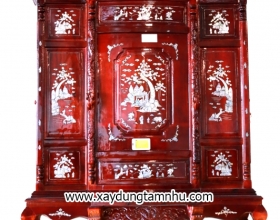 TỦ THỜ GỖ TRÀM BÔNG VÀNG CẨN XÀ CỪ - 6 CHÂN TỦ THỜ GỖ TRÀM BÔNG VÀNG CẨN XÀ CỪ - 6 CHÂN