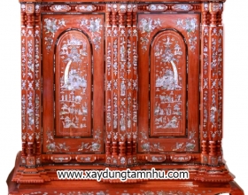 TỦ THỜ GỖ CĂMXE MẶT CẨM - 15 ĐŨA - 6 CHÂN TỦ THỜ GỖ CĂMXE MẶT CẨM - 15 ĐŨA - 6 CHÂN