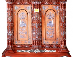 TỦ THỜ GÒ CÔNG GỖ CĂMXE MẶT GÕ ĐỎ - 6 CHÂN TỦ THỜ GÒ CÔNG GỖ CĂMXE MẶT GÕ ĐỎ - 6 CHÂN