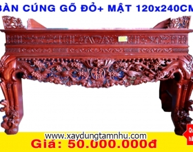 BÀN CÚNG GỖ GÕ MẬT - MAI HOA 120X240CM BÀN CÚNG GỖ GÕ MẬT - MAI HOA 120X240CM
