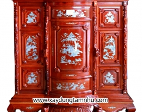 TỦ THỜ GỖ CĂMXE - CẨN XÀ CỪ 6 CHÂN -1M6 TỦ THỜ GỖ CĂMXE - CẨN XÀ CỪ 6 CHÂN -1M6