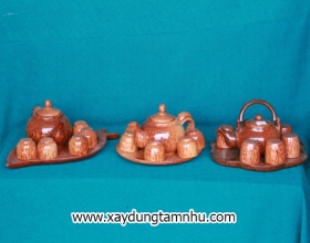 BỘ ẤM TRÀ BẰNG GỖ DỪA BỘ ẤM TRÀ BẰNG GỖ DỪA