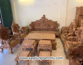 Bộ salon đỉnh nghê, chạm tay rồng Bộ salon đỉnh nghê, chạm tay rồng